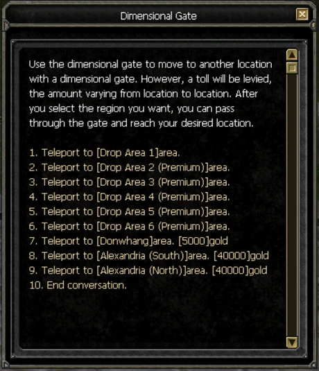 Dimensional Gate üzerinden kasma alanı seçimi