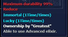 Silahın açıklamasında Ownership by Greatest satırı